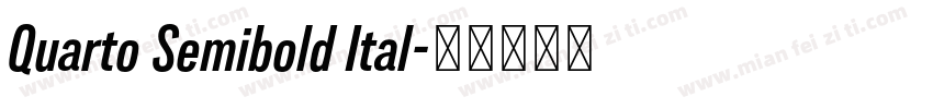 Quarto Semibold Ital字体转换
